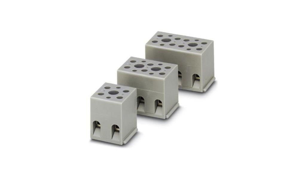 UK Series G 5/ 2 Non-Fused Terminal Block, 2-Way, 32A, 24 ... 12 AWG Wire, Screw Down Termination